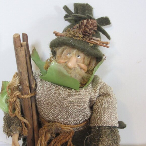 Vintage Fairy Woodland Fantasy Elf Pixie Doll Holiday Christmas Fall 15" - Picture 2 of 8